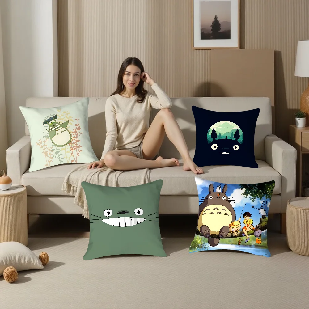 Аниме T-TotoroS Kawaii наволочка из плюшевой ткани мягкая двухсторонняя с принтом