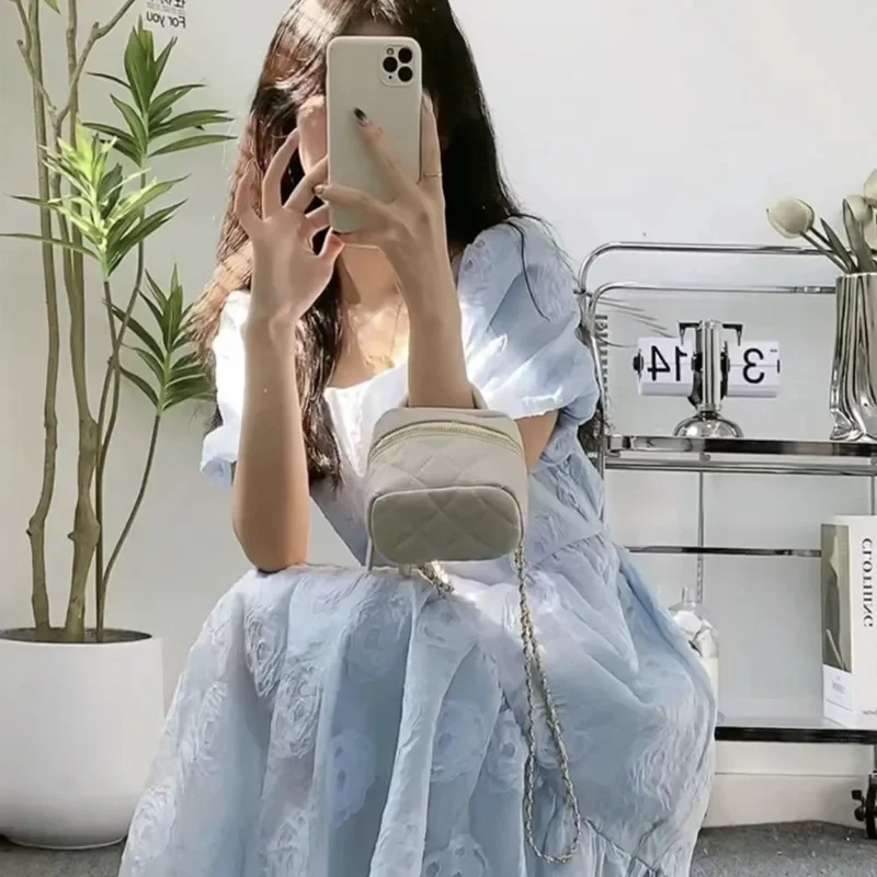 Женское платье SweetGentle новинка лета 2024 французская винтажная юбка средней длины с