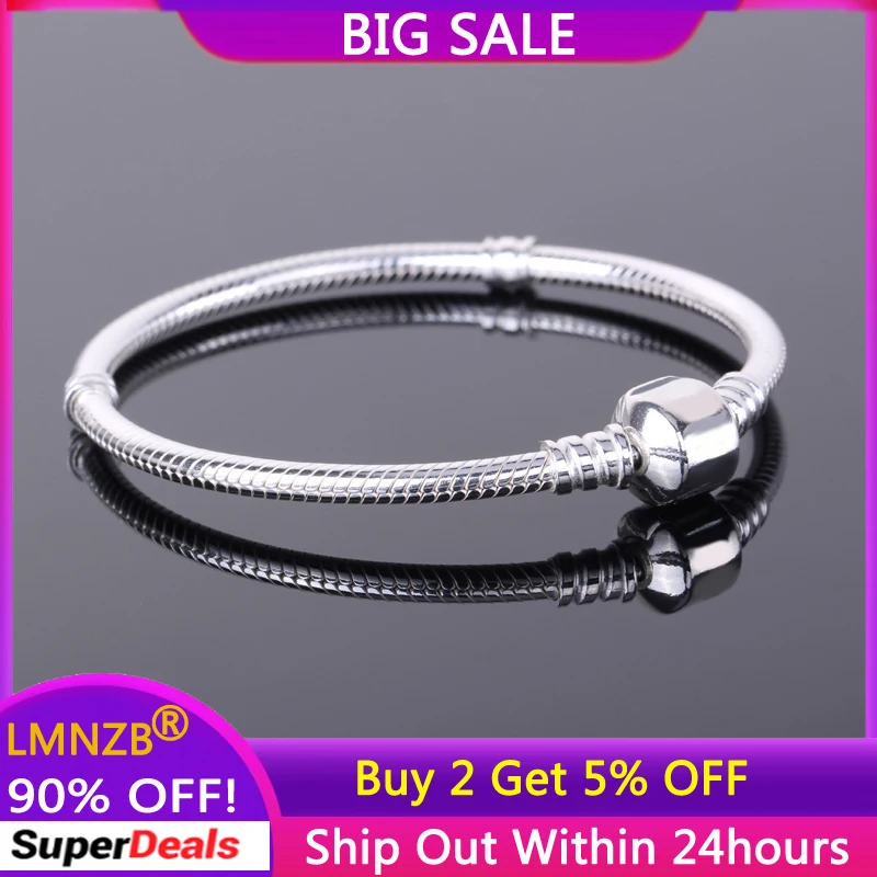 Купи LMNZB Original Tibetan Silver Chain Bracelet Women DIY Beads Charms Bracelet Bangle Fashion Jewelry Accessories B005 за 299 рублей в магазине AliExpress