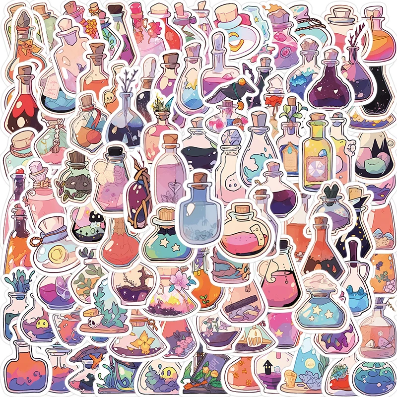 

10/30/100PCS Kawaii Magic Perfume Korean Stationery Sticker Aesthetic PVC DIY Decoration Scrapbooking School Supplies for Kids