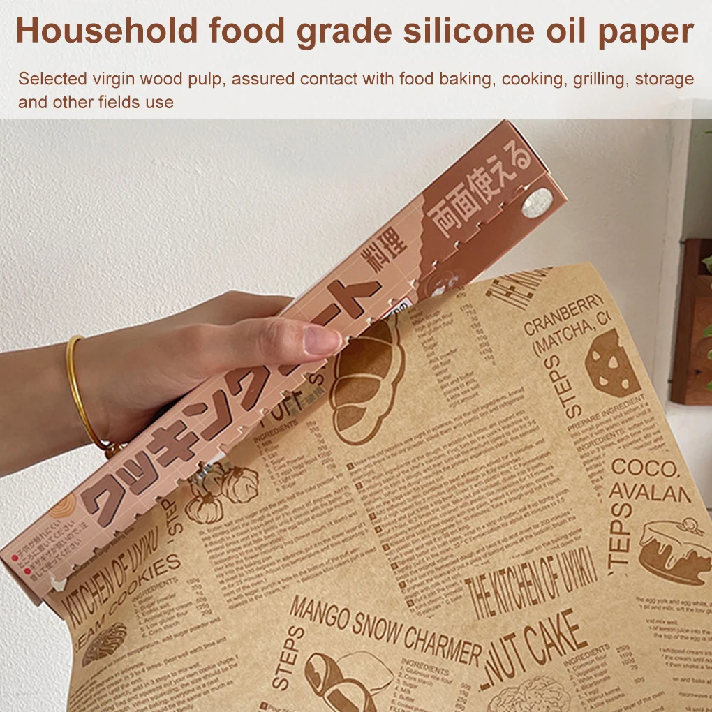 

Смазочная бумага для выпечки в рулоне, жаропрочные листы для жарки, для микроволновой печи, пирога, кондитерских изделий, пекарни, ресторана