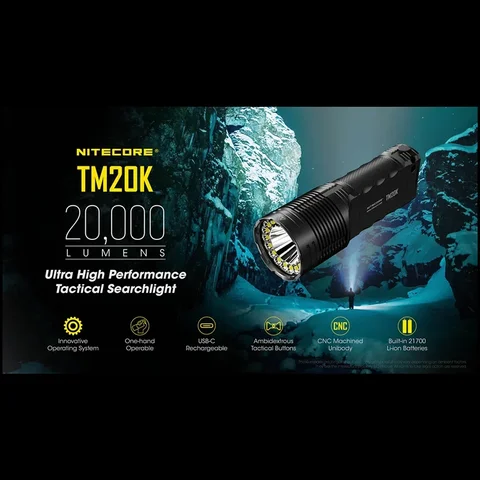 20000ルーメン NITECORE TM20K フラッシュライト Nitecore tm20k