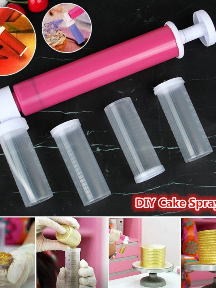 

DIY Cake Spray Gun Manual Cake Coloring Duster Airbrush Pump