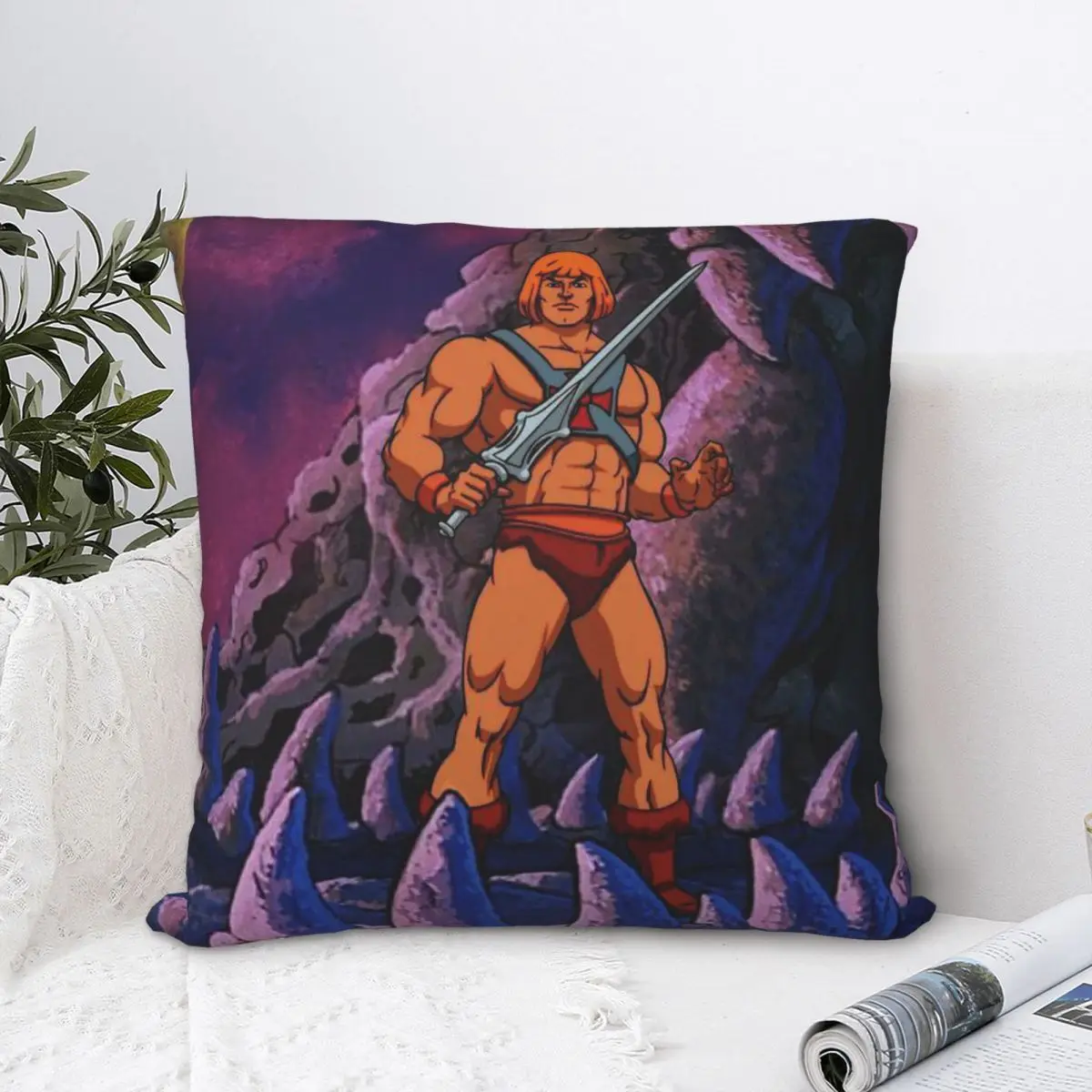 

Stand Hug Pillowcase He-Man and the Masters of the Universe Backpack Cushion Garden DIY Printed Office Coussin Covers Decorative