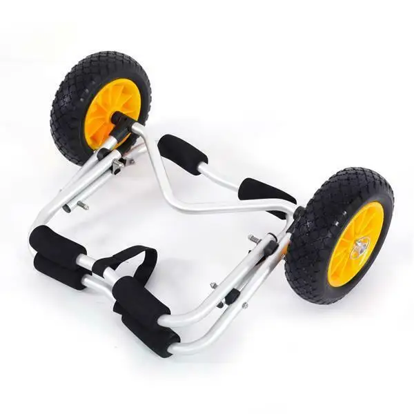 

New High Quality 1.5MM Bend Aluminum Alloy Canoeing Trailer Cart Silver