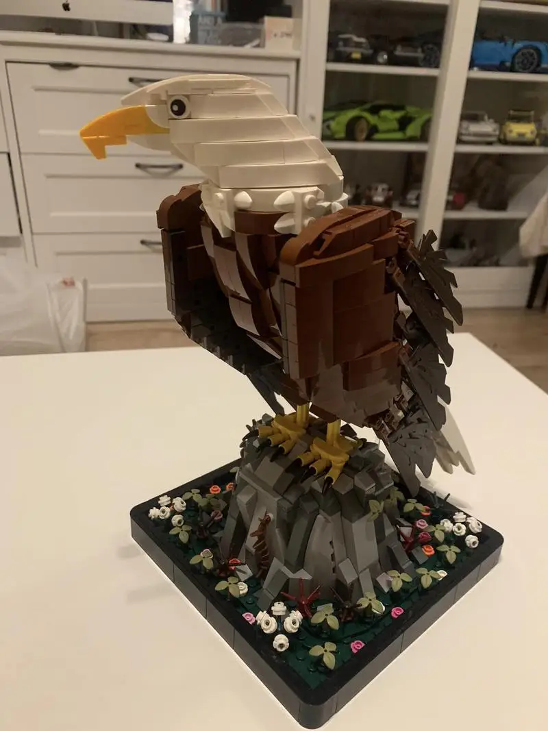 1468 шт. MOC креативные значки лысой орлан модульный дисплей модель архитектура