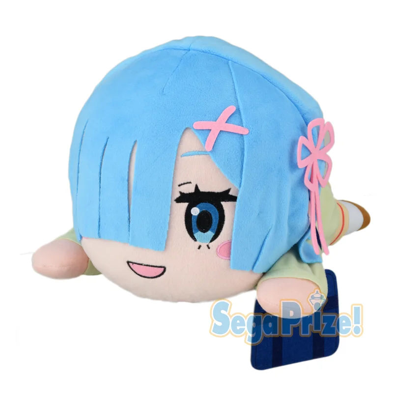 

Genuine Anime Re:Life In A Different World From Zero Sleeping Lying Down Rem Plush Toy Stuffed Dolls Soft Pillow Kids Toy Gifts