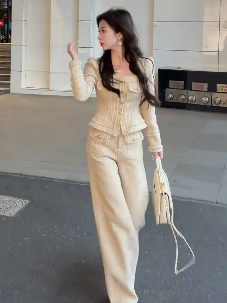 Женское пальто с квадратным вырезом однотонное длинными рукавами для офиса и