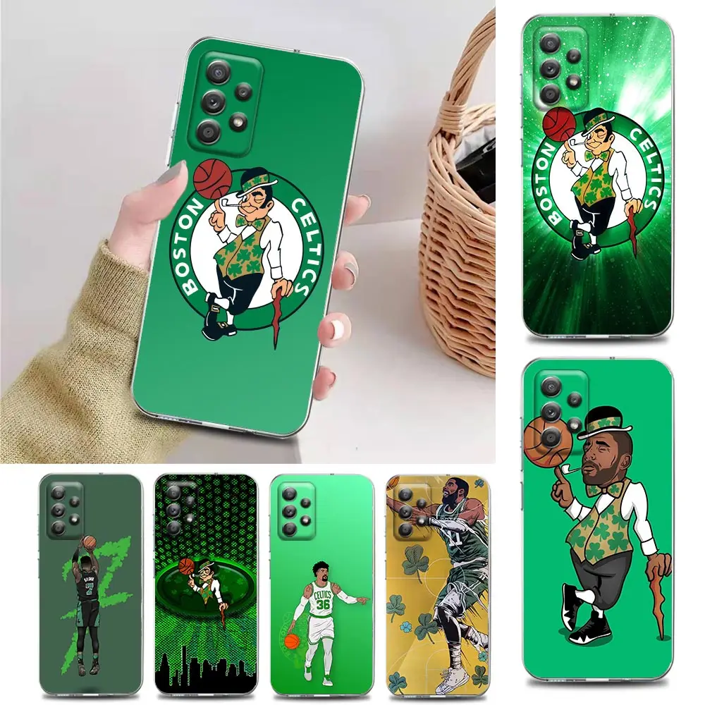 

Boston-Celtics Green Jersey Clear Phone Case for Samsung A71 A72 A73 A01 A11 A12 A13 A22 A23 A31 A32 A41 A51 A52 A53 4G 5G Case