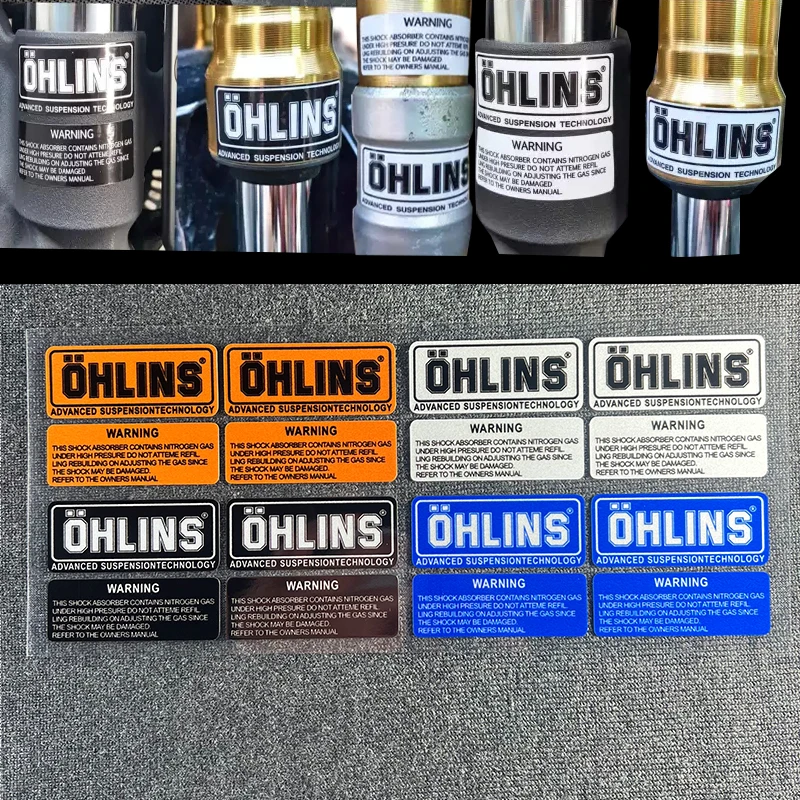

Racing Bike Motorcycle Accessories Stickers Reflective Suspension Shock Modification Decoration Waterproof Decals for OHLINS
