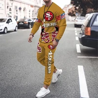 spring and autumn long sleeve t shirt suit for men streetwear fashionable cool boy oversized men 2022 trendy sets