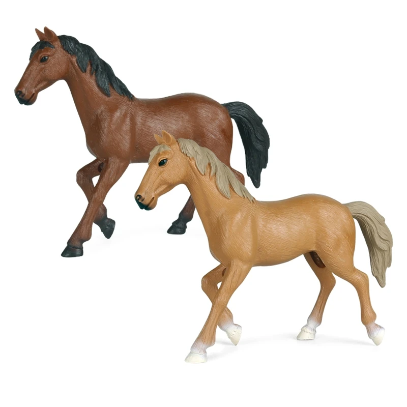 

7.7’’ Simulation Horse Animal Figurine Model Akhal-teke Horse Interactive Automobile Decor Children’s Education Drop shipping