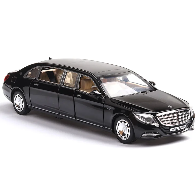 

1:32 Toy Car Maybach S650 Extended edition Metal Toy Alloy Car Diecasts & Toy Vehicles Car Model light sound Toys For Children