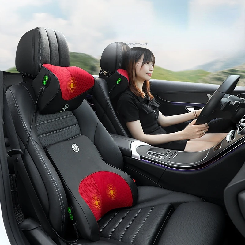 

Intelligent Massage Headrest Automobile Lumbar Support Headrest Neck Pillow Universal Cushion Automobile Lumbar Back Support