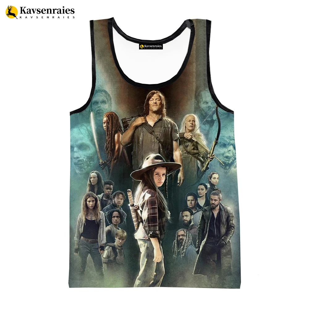 

The Walking Dead 3D Printed Tank Tops Men Women Summer Fashion Casual Sleeveless Shirts Streetwear Oversized Tops Tees T-shirt
