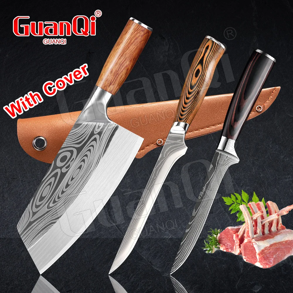 

Meat Cleaver Hunting Knife Boning Fishing Slicing Knife Sharp Camping Cooking Knife Chef Butcher Fruit Vegetables Cutting Tool