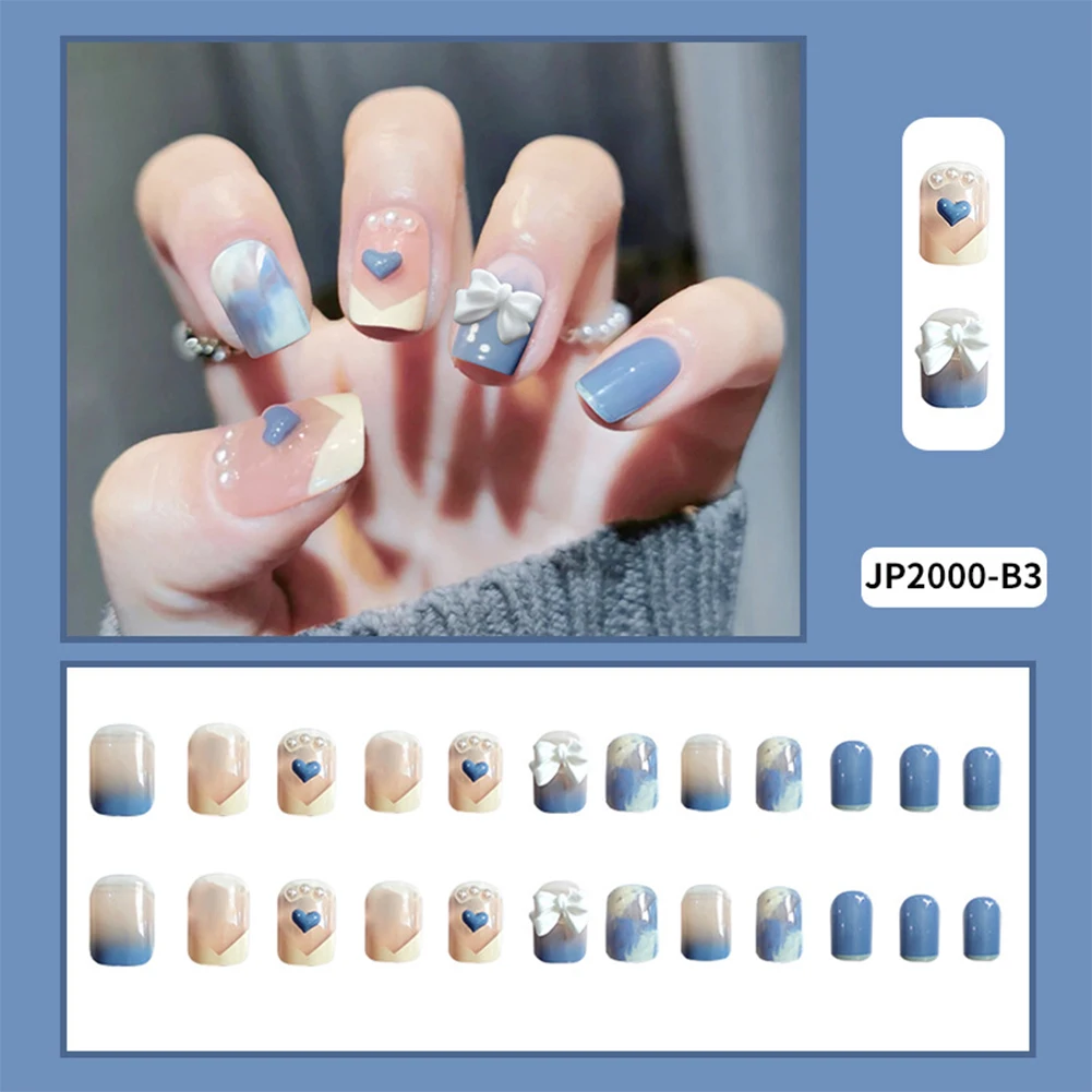 

1 Набор наклеек для ногтей, накладные ногти с клеем, матовые накладные ногти с наклейкой, Набор накладных ногтей для французского маникюра, а...