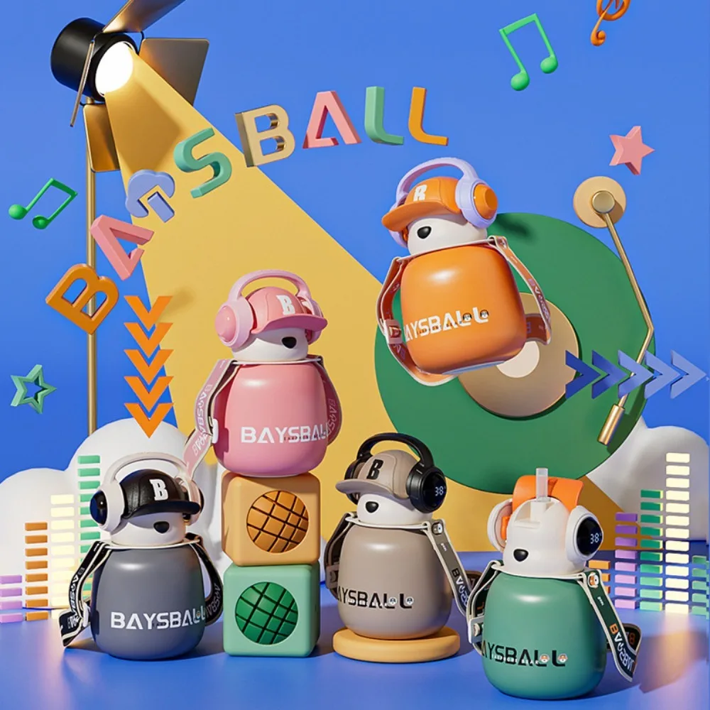 

С выдвижной соломинкой детская изоляционная чашка 460 мл 304 нержавеющая сталь Интеллектуальная изоляционная чашка