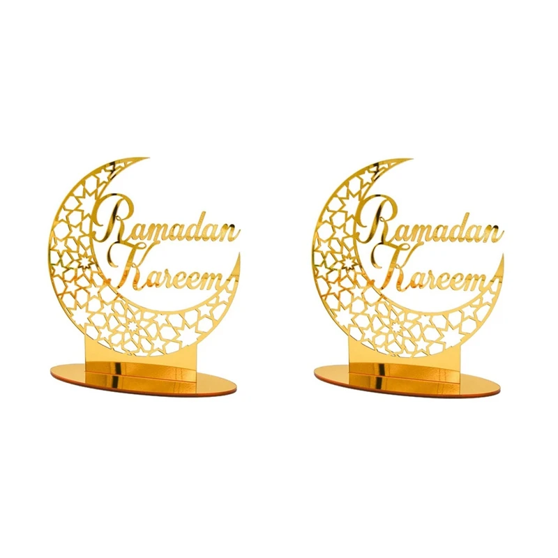 

Акриловое украшение для стола Eid Mubarak, Рамадан, луна, ночь, Рамадан, луна, звезда Рамадан