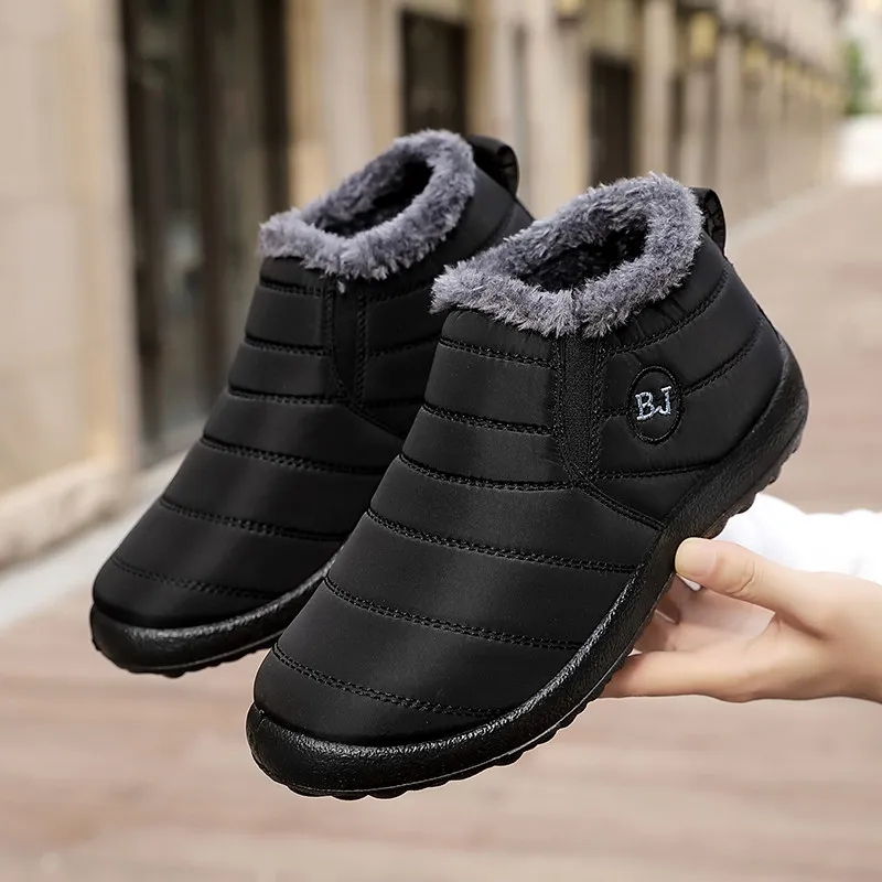 Men Boots Lightweight Winter Shoes for Men Snow Boots Waterproof Winter Footwear Plus Size 47 Slip on Unisex Ankle Winter Boots