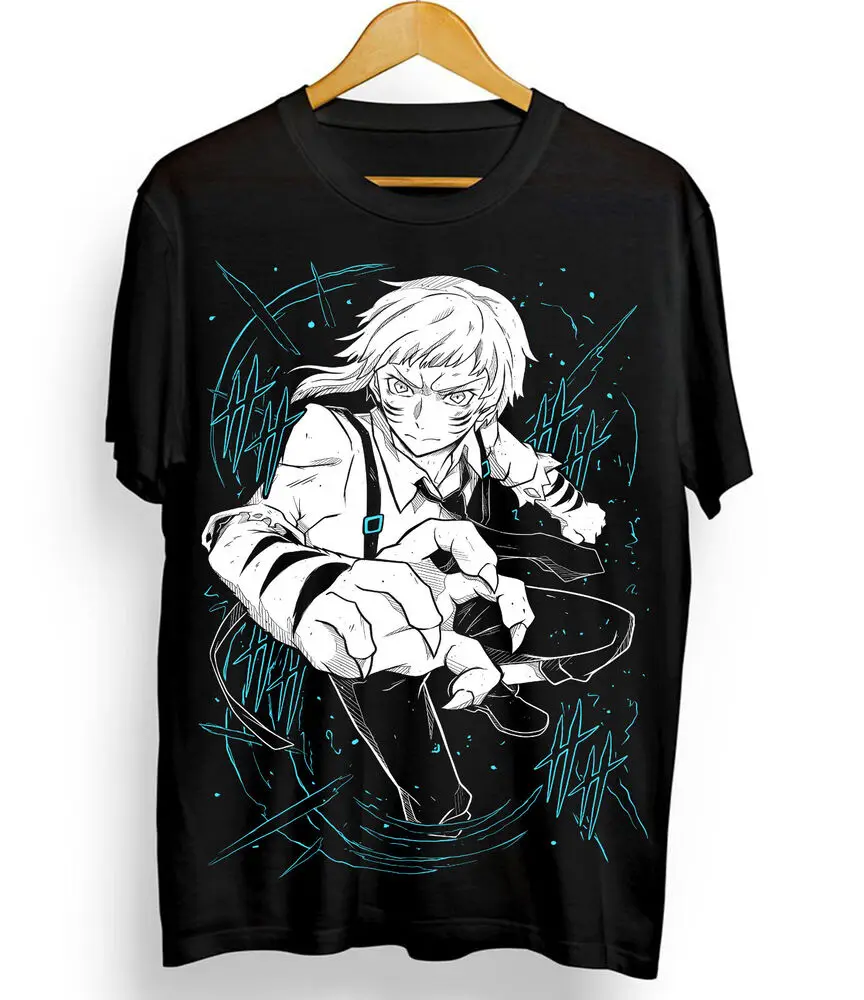 Футболка бродячие псы Bungou Dazai Chuuya Nakajima atсуши рубашка Akutagawa всех размеров