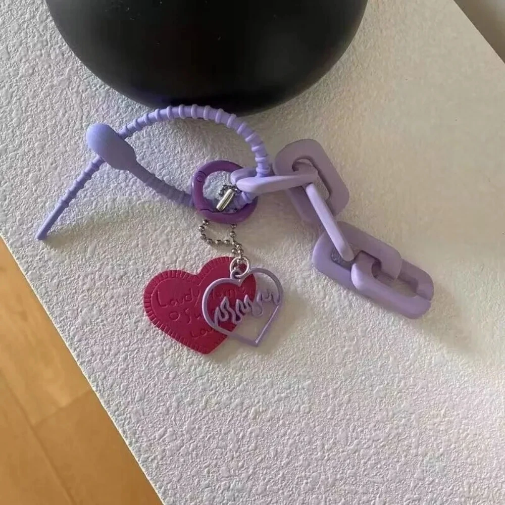 Y2K милый крутой брелок в форме сердца подвеска для сумки Подвески корейский