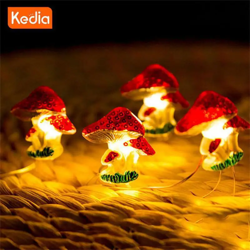 

Светодиодная гирлянда из медной проволоки в виде грибов