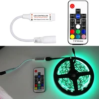 led rgb remote controller dc5 24v 17key rf wireless controller with 4pin female dc for rgb 3528 5050 led strip tape lighting