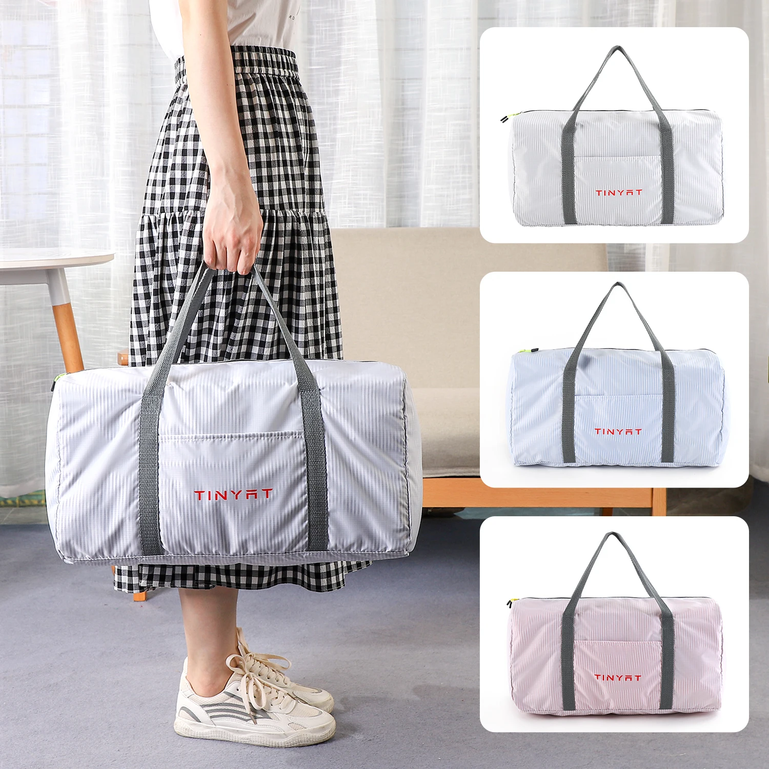 Складная дорожная сумка TINYAT вместительный органайзер для багажа дамская сумочка
