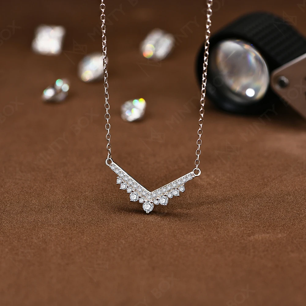 Серебряное ожерелье MINTYBOX S925 с муассанитом