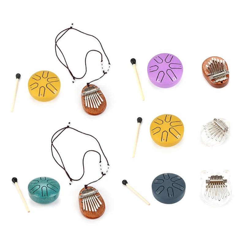 

831C 3In 6 Notes стальной барабан для языка 8 Mini Kalimba Thumb Piano Keyboard Instrument