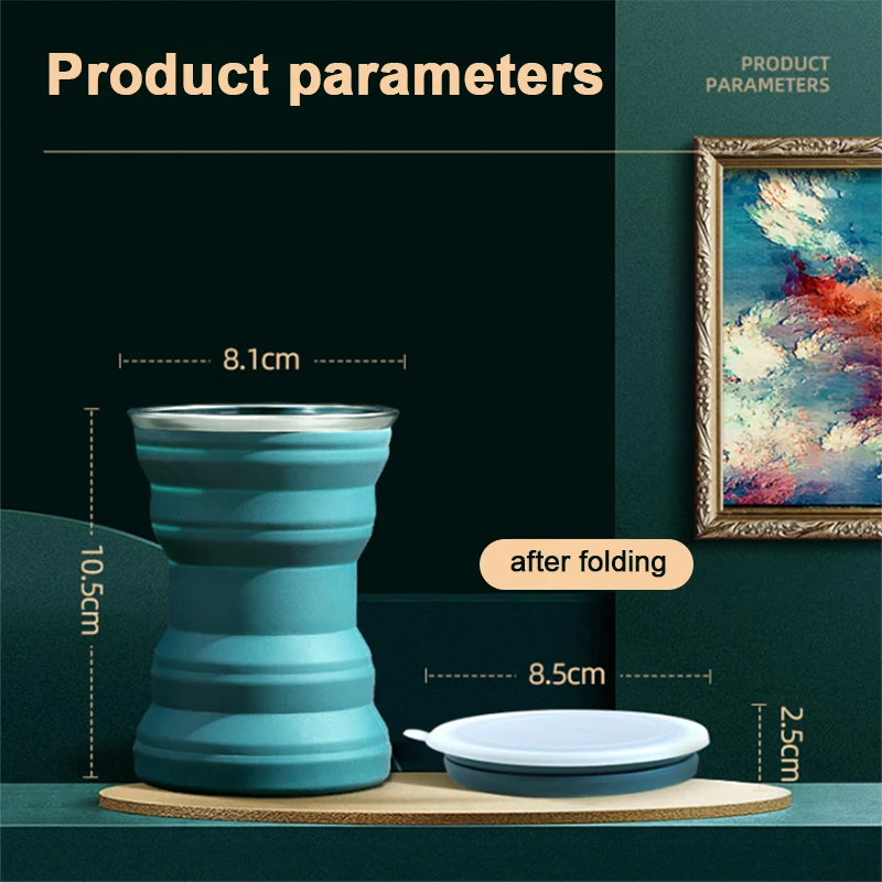 320 мл портативная силиконовая складная чашка для воды термостойкая Складная