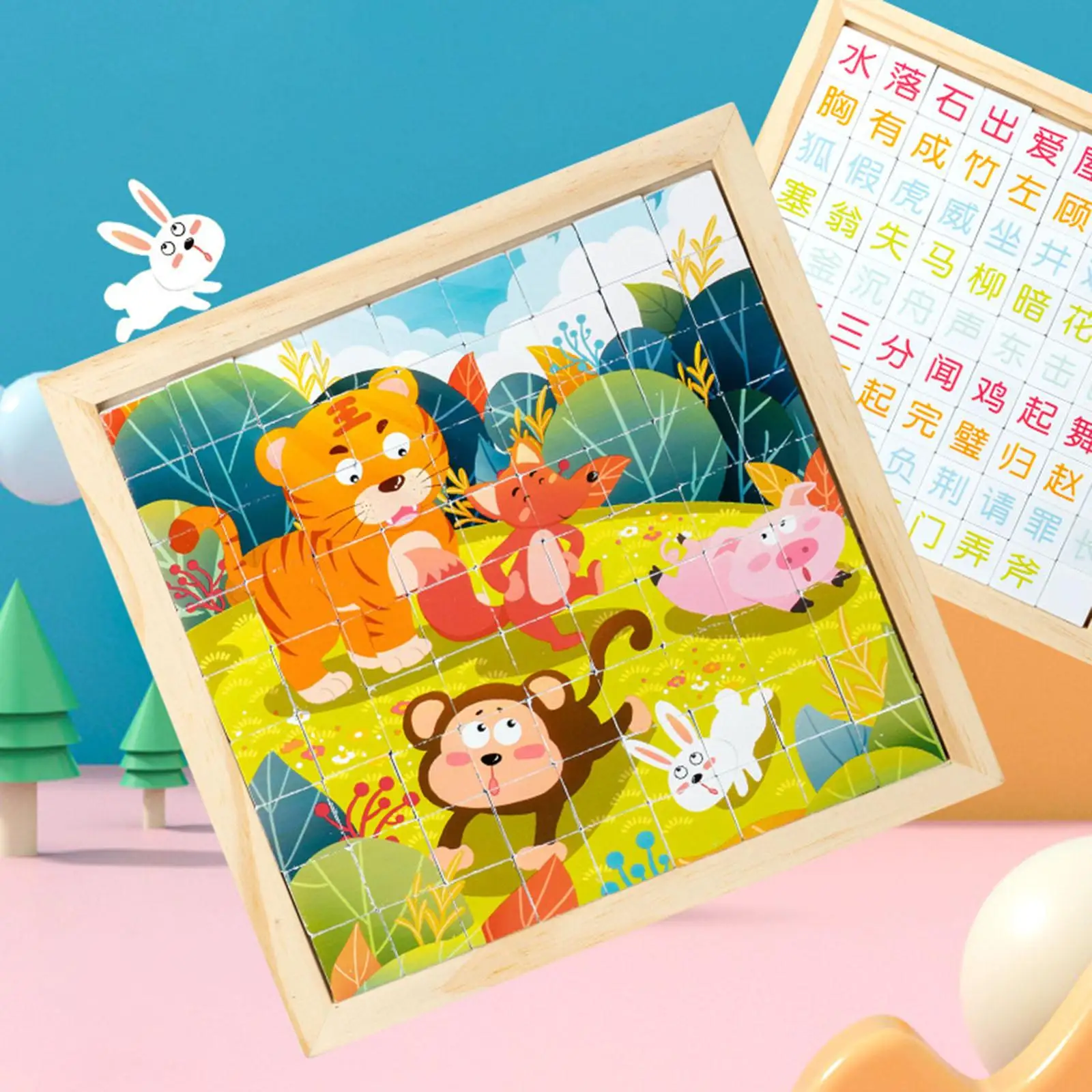 

Wooden Shape Jigsaw Puzzle Matching Game for Preschool Boy Girl Children