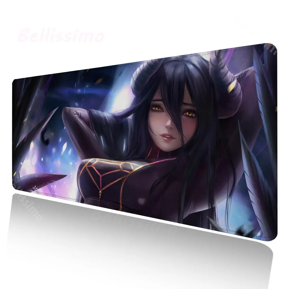 Коврик для мыши геймера 900x400 мм японский аниме Overlord нескользящий коврик ПК