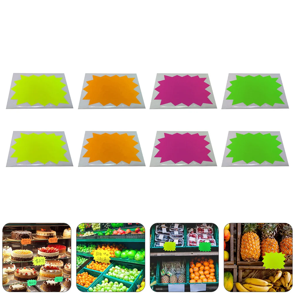 

Label Sticker Star Colored Tabs Adhesive Colorful Supermarket Price Decals The Sign Discount Fluorescent Paper