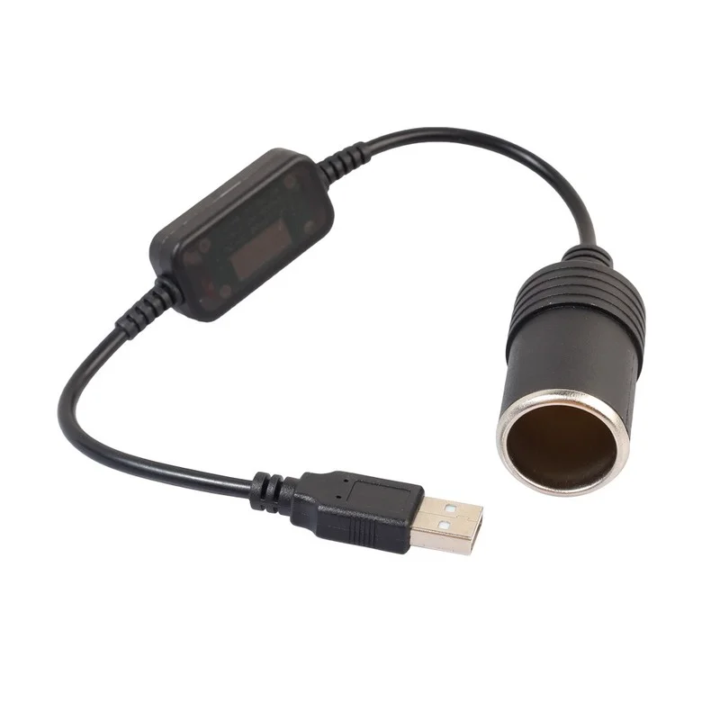 Car Cigarette Lighter Socket USB 5V To 12V Converter Adapter Wired Controller Plug Connector Adapter Auto Interior Accessories