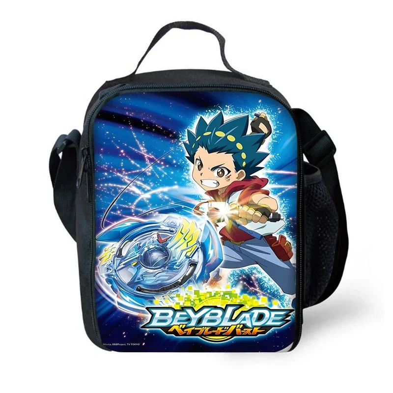 Фото Детская изолированная сумка большой емкости в стиле аниме Beyblade для мальчиков и девочек, студенческий многоразовый термохолодильник для пикника на открытом воздухе, ланч-бокс №4