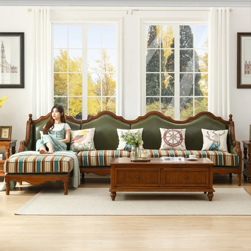 Диван-наложница из цельного дерева для небольшой квартиры съемный и моющийся