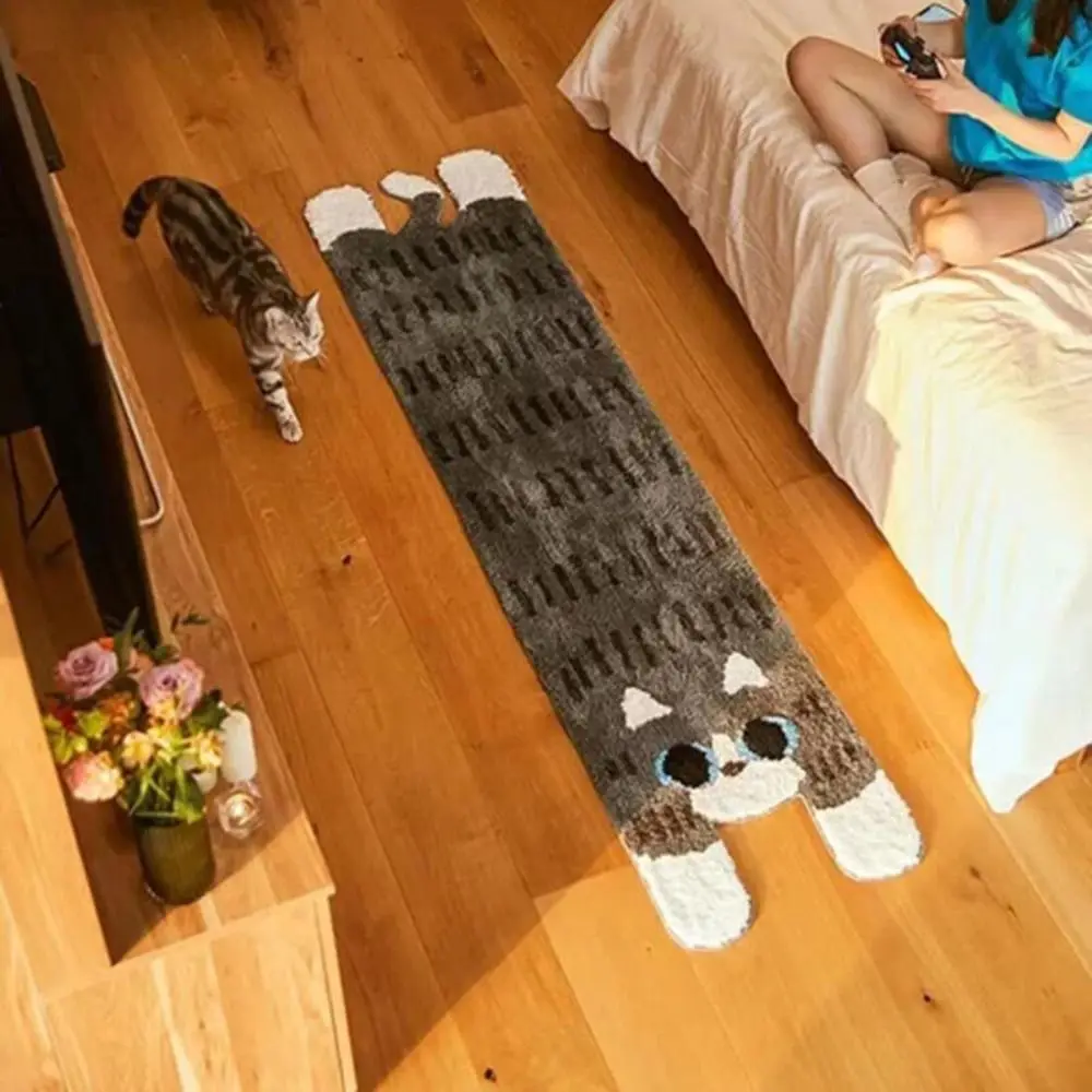 

Living Room Soft Plush Home Decoration Hallway Mat Non Slip Long Cat Rug Kitchen Floor Carpet