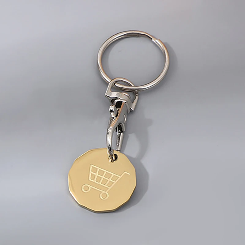 Брелок для ключей с жетоном брелок чипом покупок тележка монет портативная