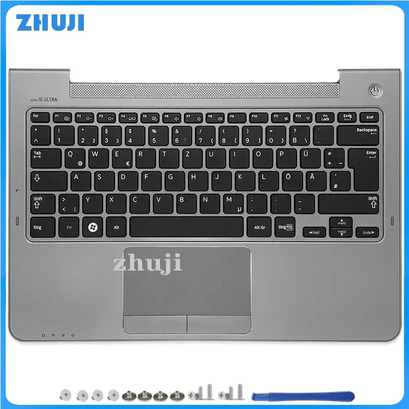 Фото Для NP530U3C NP530U3B NP535U3C NP535U3B задняя крышка ЖК-дисплея/передняя панель/петли/подставка для рук/нижняя часть корпуса верхняя крышка №4