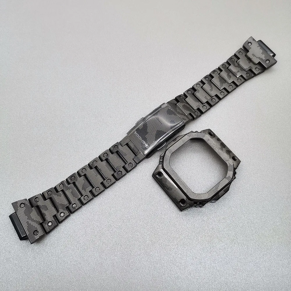 

Ремешок из нержавеющей стали 316L для камуфляжных часов DW 5600, ремешок и ободок серии GW5000 DW5035, металлические Ремешки для наручных часов, инстру...