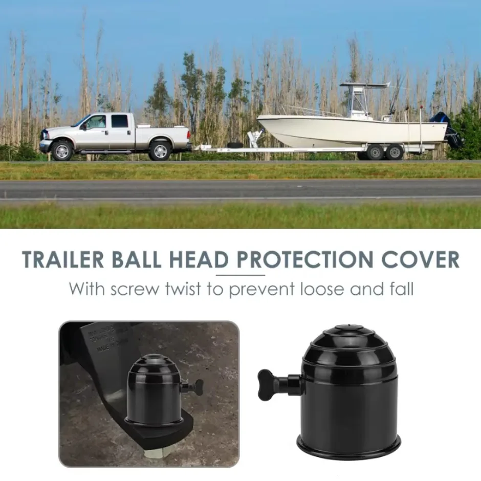 50mm Tow Bar Ball Cover Cap Hood Trailer Car Accessories Hitch Protector 1pcs