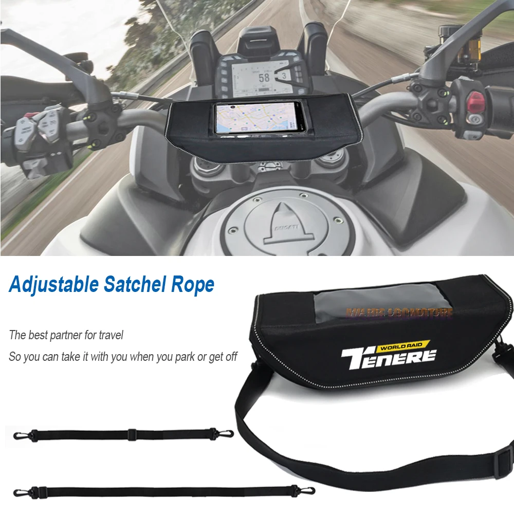 

For YAMAHA Tenere 700 World Raid 2022 Motorcycle Handlebar bag waterproof handlebar travel navigation bag
