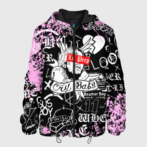 Мужская куртка 3D LIL PEEP. |