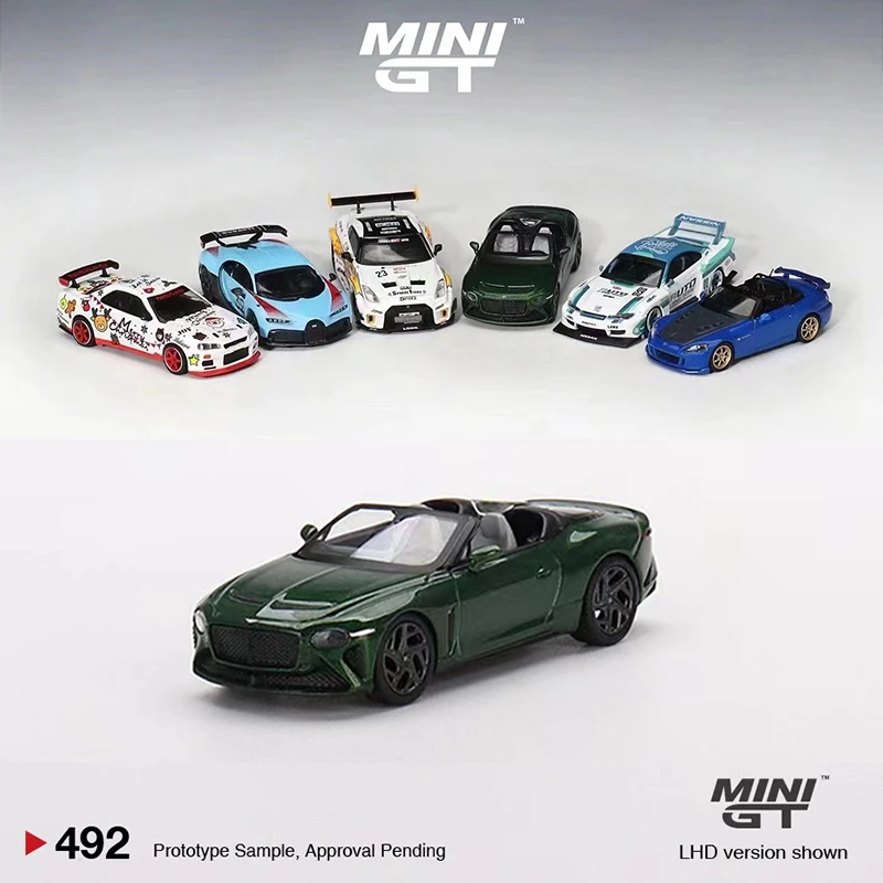 

MINI GT 1:64 Model Car Mulliner Bacalar Alloy Die-cast Vehicle- Scarab Green #492 LHD