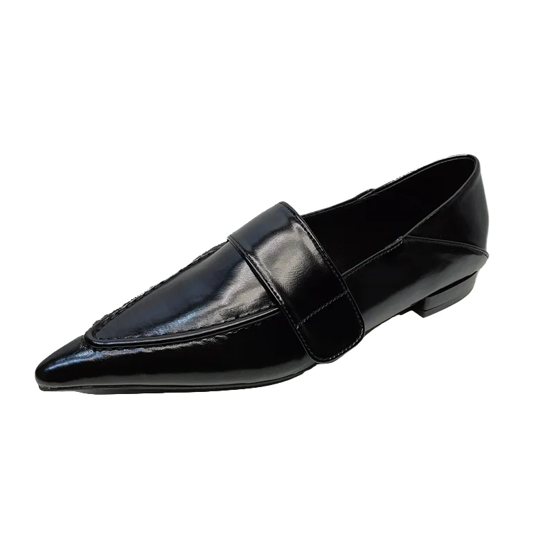 2023 Spring New Women Flat Heel Shoes Fashion Slip On Ladies Pointed Toe Elegant Ballerina Casual Loafers Red Moccasins Zapatil