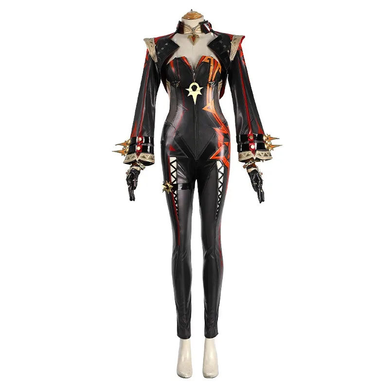 Игра Genshin Impact Mavuika Косплей Костюм бога войны Униформа с париком серьги