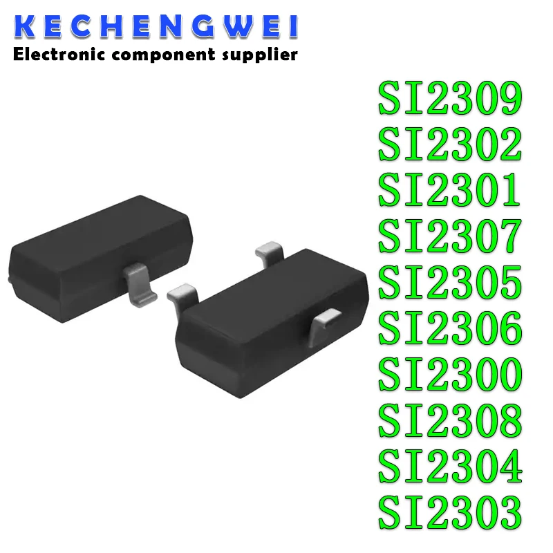 50 шт. SI2302 SI2307 SI2301 SI2305 SI2306 SOT23 SI2300 SI2304 SI2308 SI2309 SI2303 SOT-23 N-канальный полевой транзистор
