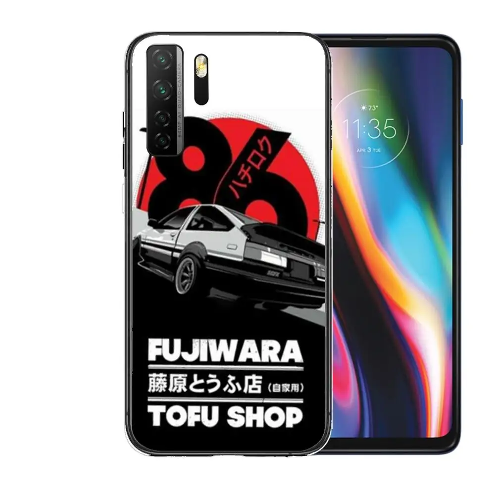 Japan Classic Comic Initial D JDM AE86 Black Soft Cover The Pooh For Huawei Nova 8 7 6 SE 5T 7i 5i 5Z 5 4 4E 3 3i 3E 2i Pro Phon images - 6